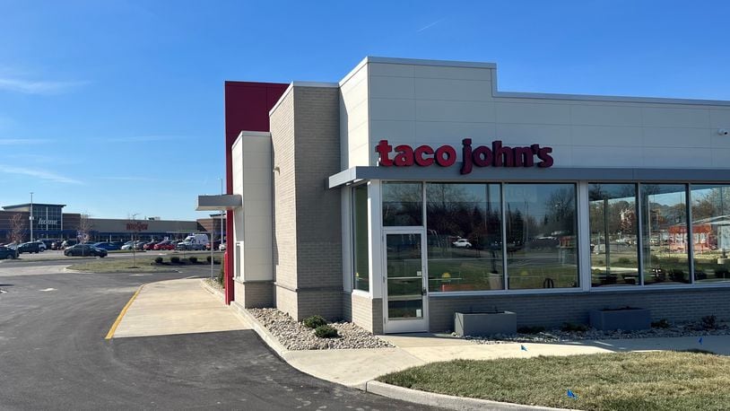 The first Taco John’s in the Dayton area is open for business in Kettering today. The fourth site in Ohio is at 4045 Wilmington Pike in front of the large Meijer store is a 2,106 square-foot location that will have 30 part- and full-time employees and a seating capacity of 50, company officials have said.
JEREMY P.KELLEY/STAFF