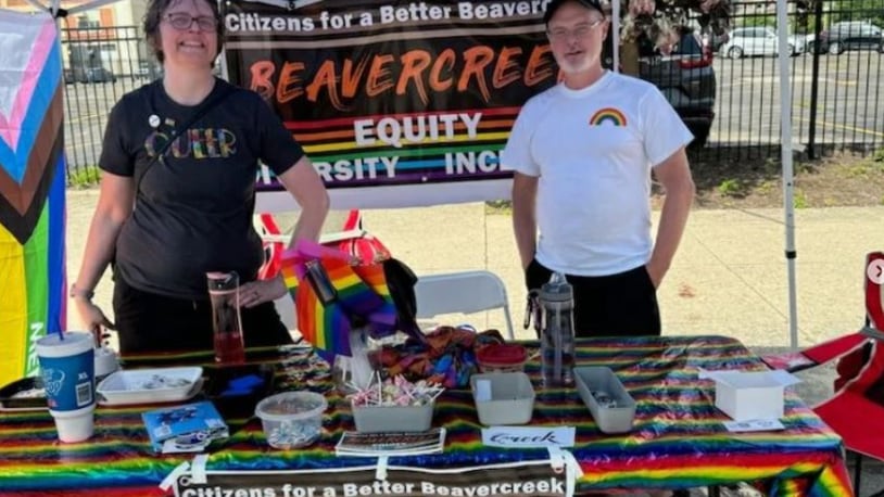 Lindsay Lock, left, and Jared Cutler attended Dayton Pride this past weekend to support the LGBTQ community. CONTRIBUTED