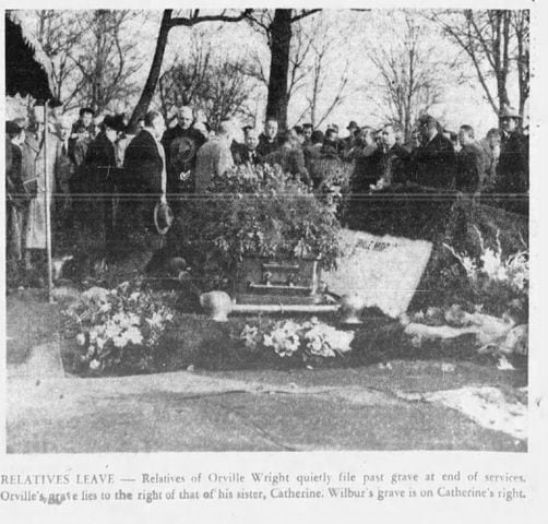 Orville Wright funeral