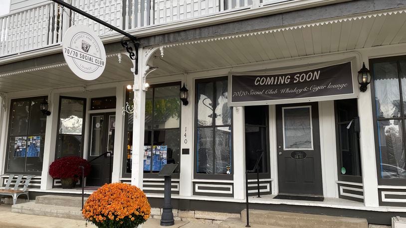 A new whiskey and cigar lounge, 70/70 Social Club, is expected to open by the end of this year in downtown Springboro. NATALIE JONES/STAFF