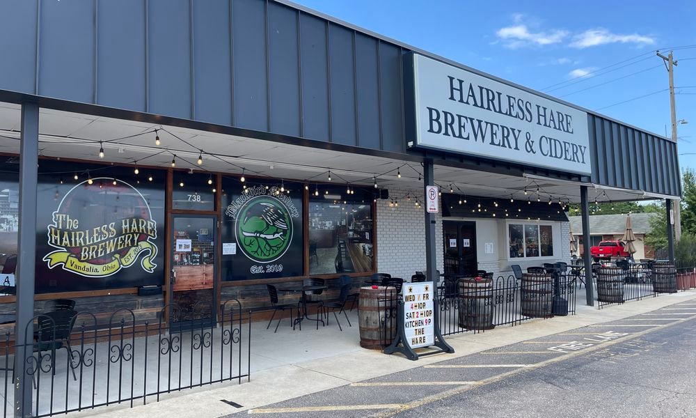 Hairless Hare Brewery is located at 738 W. National Road in Vandalia. NATALIE JONES/STAFF