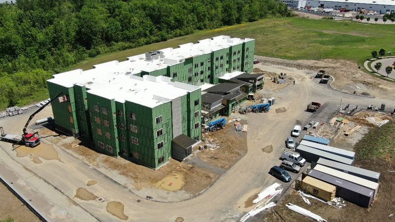 A 111-suite Residence Inn by Marriott is being constructed in Miamisburg just west of the Austin Boulevard interchange. Permit records indicate a construction cost of $12.1 million for the 90,000-square-foot facility. CONTRIBUTED