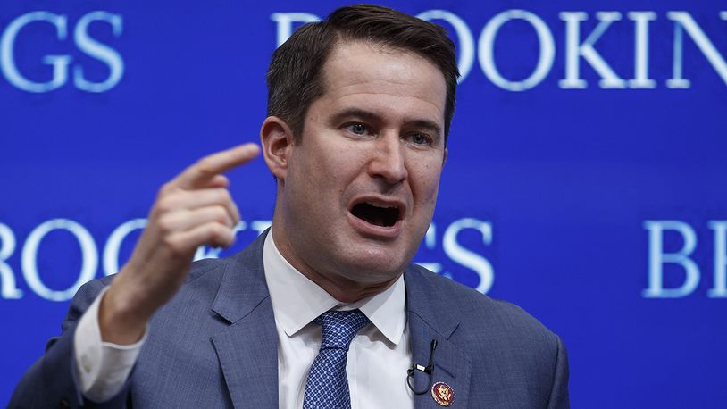 In this Tuesday, Feb. 12, 2019 file photo, Rep. Seth Moulton, D-Mass., speaks at the Brookings Institution in Washington, about his vision for the future of U.S. foreign policy. U.S. Rep. Seth Moulton is the latest Democrat to jump in the race for the White House. The Massachusetts lawmaker and Iraq War veteran made the announcement on his website Monday April 22, 2019. (AP Photo/Carolyn Kaster, File)