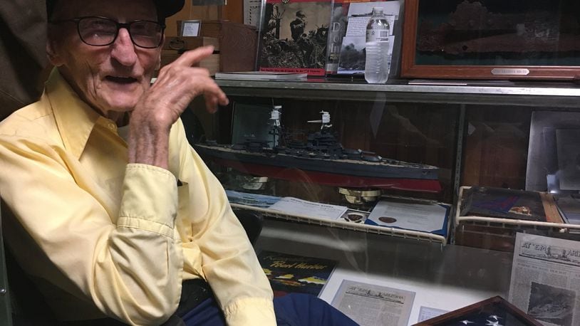 Delbert Sharrett, 97, survived Pearl Harbor and served his country with honor. He is going to ride in the Kettering Holiday at Home Parade this year on Labor Day along with other veterans. STAFF