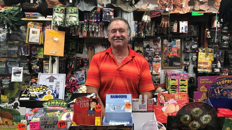 Mike Foy inside his Halloween Store